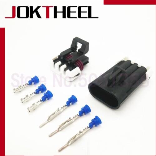 1/5/10/20 sets Delphi 3 pin way black Metri-Pack 150 male female temperature Sensor Plug auto connector 12129615 12110293