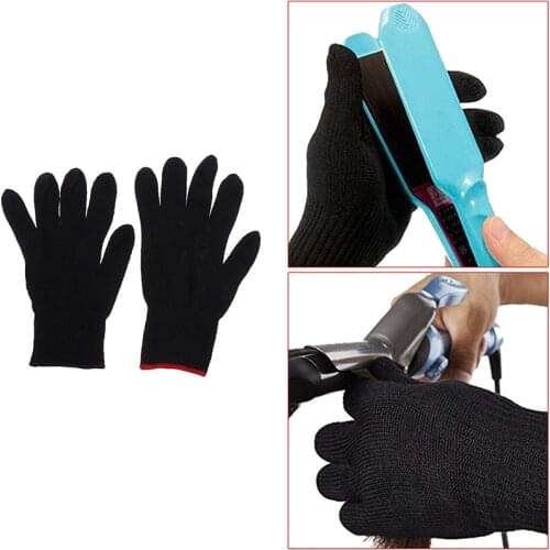 1Pair Hair Straightener Thermal Styling Gloves Perm Curling Hairdressing Heat Resistant Finger Glove Hair Care Styling Tools