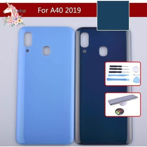10pcs For Samsung Galaxy A40 2019 A405 A405F SM-A405F Housing Battery Door Rear Back Glass Cover Case Chassis Shell Replacement