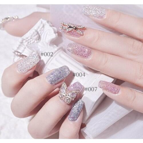 A0ND 8 Color Crystal Diamond Nail Powder Nail Art Decoration Manicure Pigment