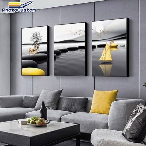 RUOPOTY Coloring By Numbers Abstract Picture Paint By Numbers Canvas Painting Acrylic paints Home Decor Wall Art