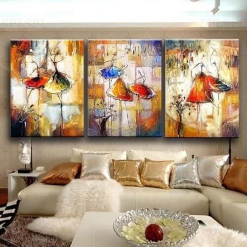 Ballet Dancer Canvas Painting Modern Abstract Oil Painting On Canvas Wall Murals No Framed Nordic Decoration