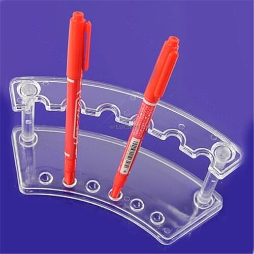 Penholder Acrylic Penholder Simple Plastic 6 Slot Pen Jewelry Display Holder Stand Display Rack High Quality