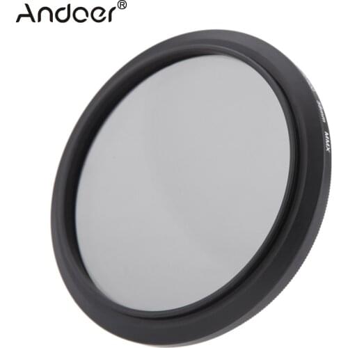 Andoer 58mm ND Fader Neutral Density Adjustable ND2 to ND400 Variable Filter for Canon Nikon DSLR Camera