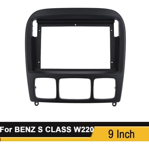 Car Radio Fascia For BENZ S CLASS W220 Black 2006 Frame DVD GPS Stereo Panel Plate Mounting Dash Installation Bezel Trim Kit