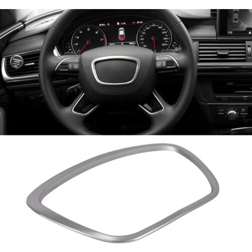 Auto Car Steering Wheel Ring Sticker Car Interior Sticker For Audi A6 C6 A6L A3 A8 A4L Q3 Q5 Q7 Steering Cover Car Accessories