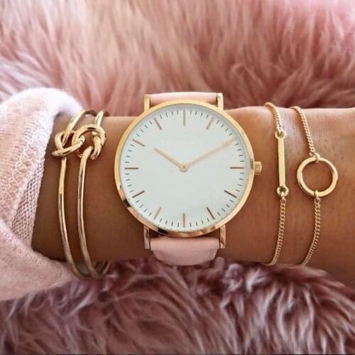 Fashion Womens Watches Business Womens Wristwatch Luxury Genuine Leather Watchband Ladies Watch Wrist Watch Gift Reloj Mujer
