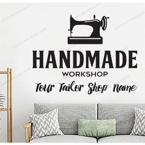 Atelier wall decal Tailor Shop Sewing Studio decor Stickers Fashion Clothes Shop Tailor stickers Custom personalized yw-687