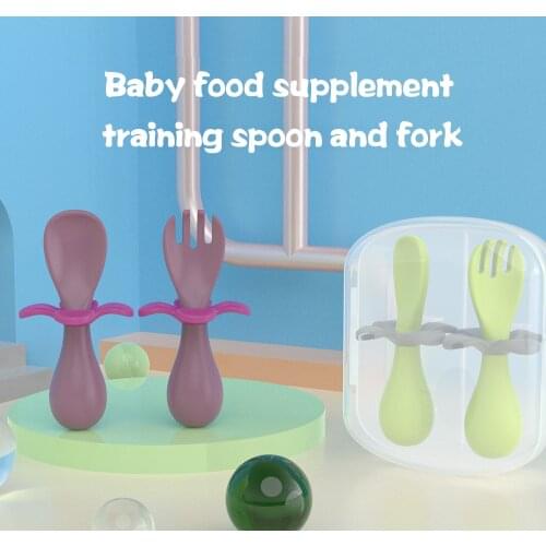 Baby Goods Flower Feeding Spoon Fork Food Grade PP Material Things For Newborn Bebies Tableware For Kids Convenient Food Spoon