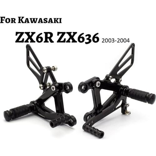 For Kawasaki Ninja ZX6R ZX636 2003-2004 Adjustable Motorcycle Rearset Footpeg ZX-6R ZX-636 ZX 6R 636 Footrest Foot Peg Platforms