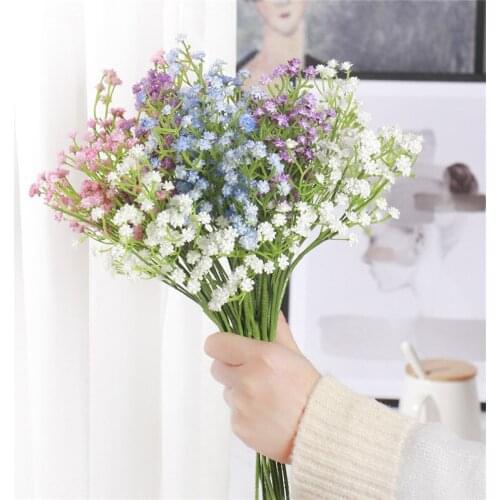 Artificial Flowers Plastic Gypsophila DIY Floral Bouquets for Wedding Home Decoration