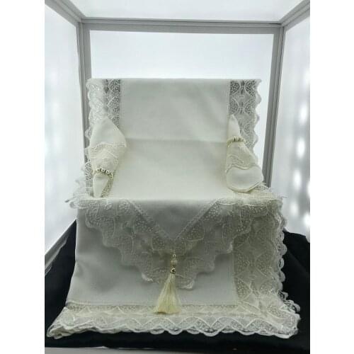 Leke Tutmaz Lüx Masa Örtüsü Takımı Yemek Seti 12 Kişilik