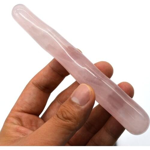 Natural Rose Quartz Massage Wand Body Jade Massager For Body Healthcare Stone Slimming Massage Tool
