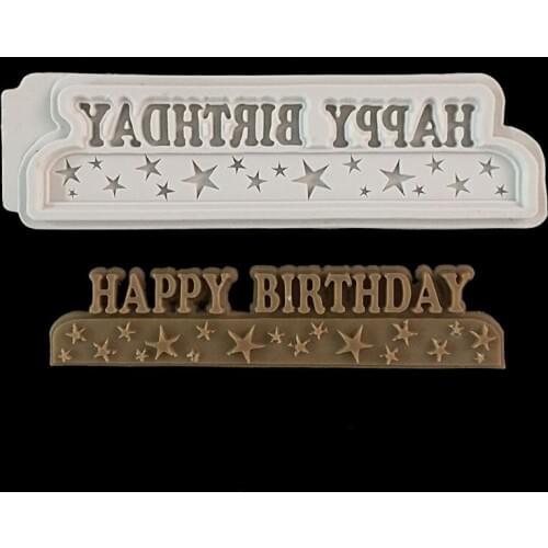 Minsunbak Cake Mold Birthday Cake Border Decoration Tools Chocolate Baking Mold Gumpaste Mold Food Grade Silicone