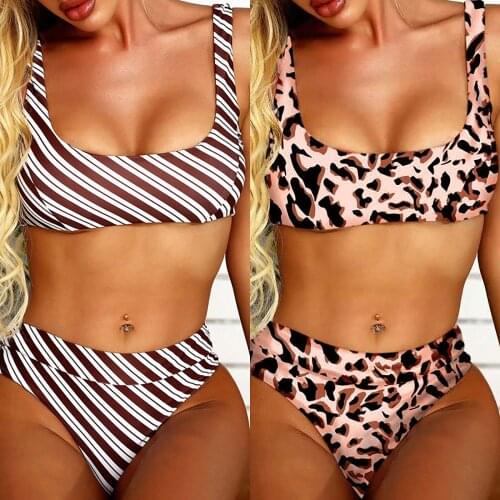 Suspender fashion sexy printing split Bikini Swimsuit non positioning printing Beach Womens swimsuit bathing hot spring beach s