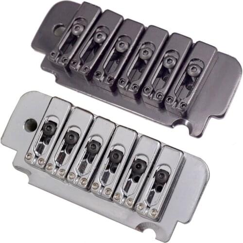 A Set 6 Strings Guitar Bridge Saddle Hardtail Bridge For Electric Guitar Parts Accessories