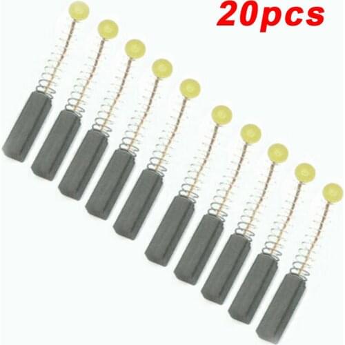 20 Pc Carbon Brush Set For Electric Motor Drill Hammer Polishing Machine Trimmer