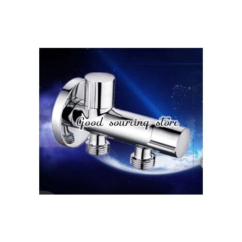 One control two outlet brass angle valve