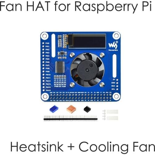 Cooling Fan Radiator Cooler Device Module Temperature Control Board Expansion Board Heat Sink HAT for Raspberry Pi 3 4 B