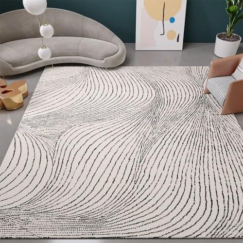 Simple Striped Carpet Modern Anti-skid Home Floor Mat Soft Plush Rugs Carpet for Living Room Bedroom Decor Kid Room Area Rug