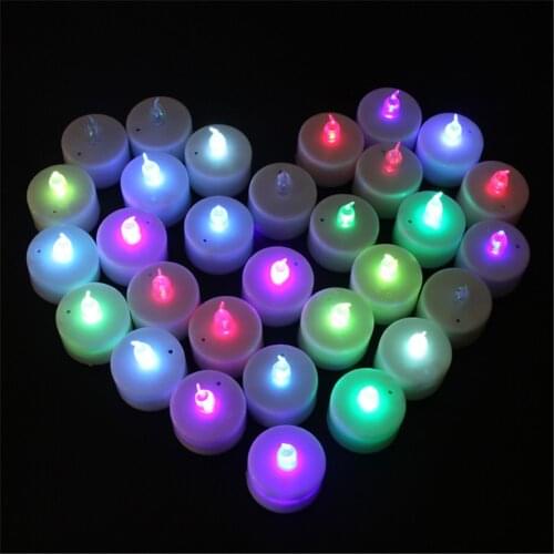 1pcsHalloween Christmas Flameless LED Tea light Candles Wedding Transparent Electronic Candle Lamp for Birthday Party Decoration