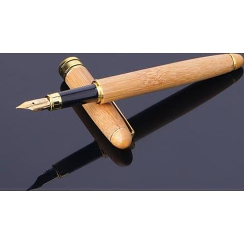 1PC Bamboo Fountain Pen Fine Nib Smooth Writing Ink Best Present Office Supply 32CB