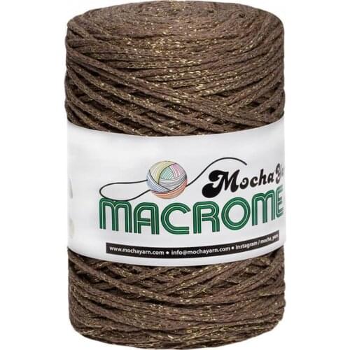 Silvery Makrome Yarn/2mm, 180 m. / Made in Turkey