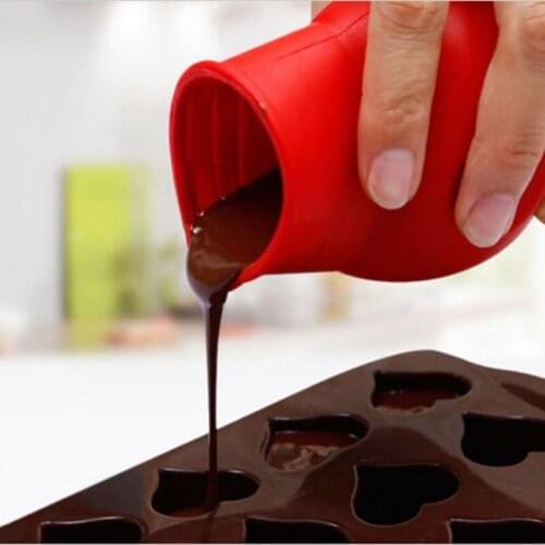 Silicone Chocolate Melting Pot Mould Practical Drink Water Bottle Butter Sauce Milk Baking Pouring Kitchen Tools Chocolate Maker