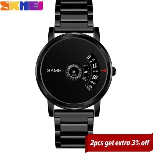 SKMEI 1260 Mens Quartz Watch Waterproof Full Steel Fashion Watches Top Luxury Brand Wristwatches Male Clock Relogio Masculino