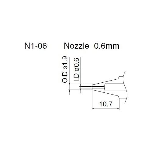 N1-13 N1-06 N1-08 N1-10 suction nozzle 1.3mm 0.8mm 0.6mm 1.0mm for FM-2024 soldering suction gun special