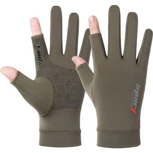 1 Pair 3 Fingerless Fishing Gloves Breathable Quick Drying Anti-slip Fishing Gloves fishing For Unisex Fishing Catching Gloves