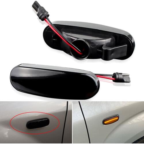 2Pcs For Fiat Indicator LED Side Marker Signal Light For Fiorino 3 Grande Punto Evo Panda69 Doblo Idea Linea Stilo Qubo Smoked
