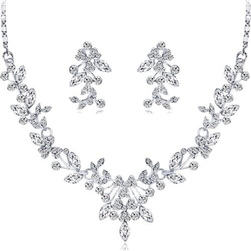 20set/lot Fashion Women Necklace Earrings Set Fashion Jewelry Crystal Necklace
