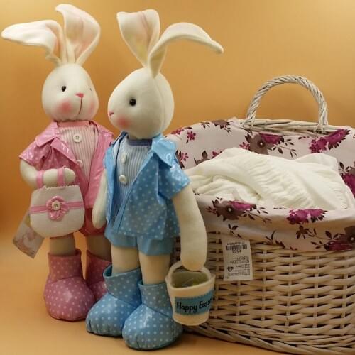 40cm Easter Bunny Toy Plush Fabric Doll Couple Rabbit Cute Creative Party Wedding Gifts Children Doll