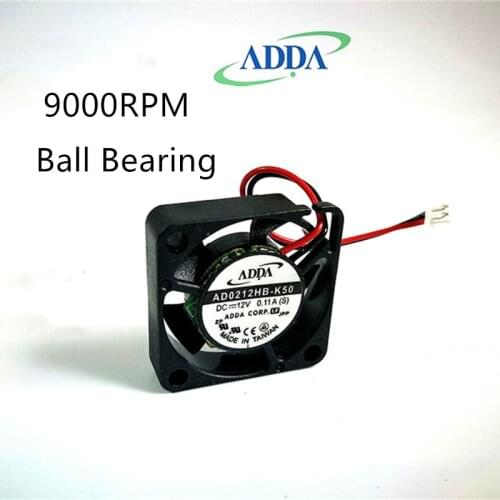 ADDA AD0212HB-K50 9000RMP 12V 0.11A 2506 2507 25X25X6.5MM Fan 2.5cm Mini fan Laptop Cooling fan with 2pin