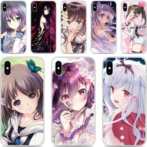 Anime Girls Phone Case For BlackBerry KEYone KEY 2 Priv Motion Passport Q30 Z10 Z30 Q10 DTEK50 DTEK60 DTEK70 Soft tpu Cover
