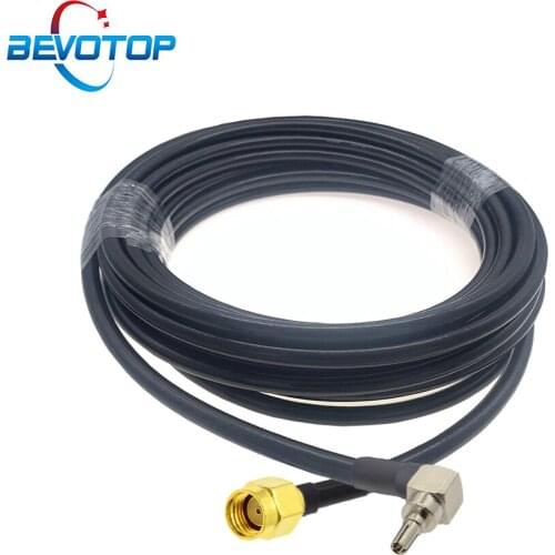 CRC9 Male Right Angle Plug to RP-SMA Male Connector RG58 Cable RF Coaxial Pigtail 3G Modem Extension Cord Adapter Jumper