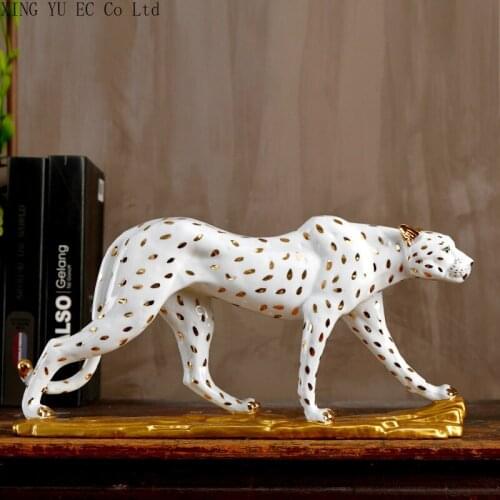 Home Accessories Ceramic Tiger Ornaments Animal Statue Crafts Living Room Decoration Creative Desk Furnishings Daily Gifts