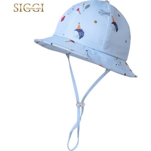 FANCET Spring Summer Child Sun Hats Foldable Bucket Cartoon Print Breathable Windproof Adjustable Collapsible For Boy Girl 99010