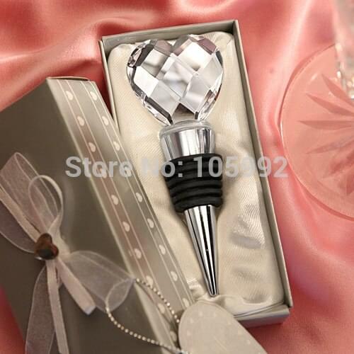 Hot sell 10pcs Solid CRYSTAL Class Red Wine Bottle Stopper Reusable Wedding favors Party Gift