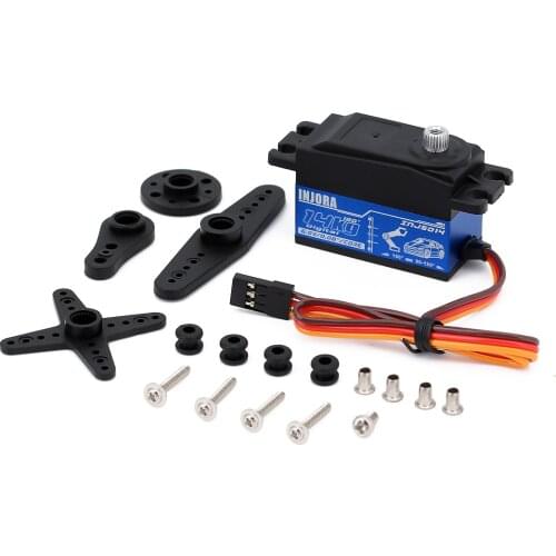 INJS014 14KG Metal Gear Digital Core Servo for 1/10 RC On-Road Touring Drift Car Tamiya Kyosho Helicopter Model