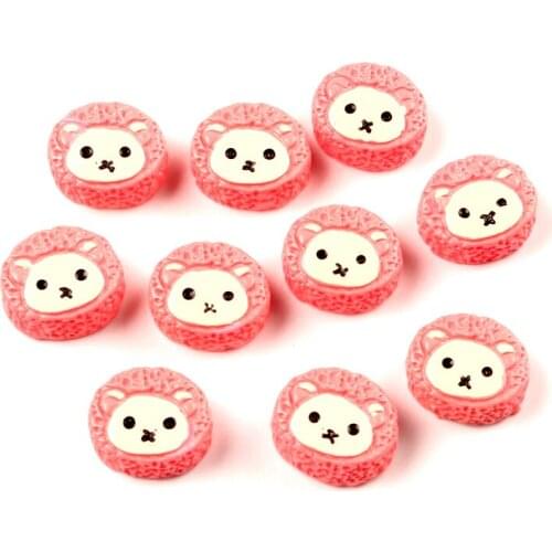 LF 20Pcs Mixed 16x13mm Sheep Head Resin Cabochon Flatback Decoration Crafts Embellishments For Scrapbooking Diy Accessories