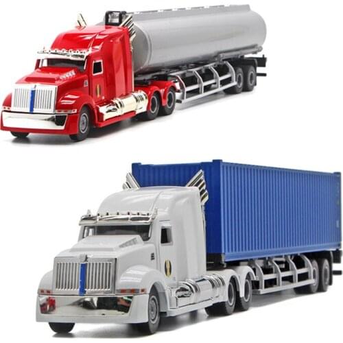 Diecast 1/50 Container Truck Simulation Alloy Tanker Truck Model Adult Collection Display Gift Hot Toys for Boys