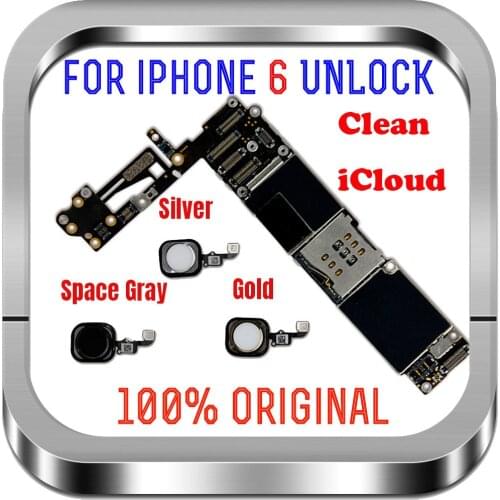For iPhone 6 Original Factory Unlocked Motherboard Working for iPhone 6 logic board mainboard With / No Touch ID Fingerprint