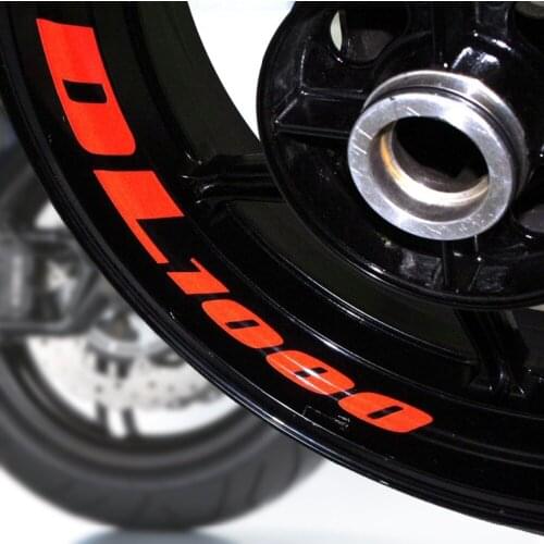 A set of 8pcs 8 X CUSTOM INNER RIM DECALS WHEEL Reflective STICKERS STRIPES For SUZUKI DL1000 DL 1000