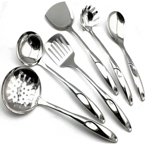 Cutlery Set Stainless Steel Scoop Set Spatula Shovel Scoop Dinnerware Set Kitchenware Spoon Cooking Tools Cooking Tool 6pcs/set