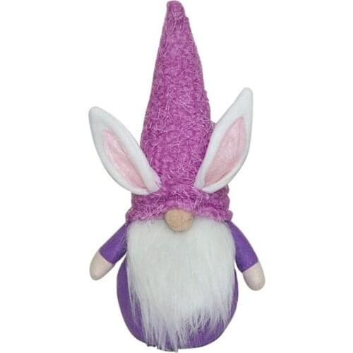 Easter Bunny Gnome Rabbit Tomte Plush Toys Doll Ornaments Kids Easter Gifts F1CC