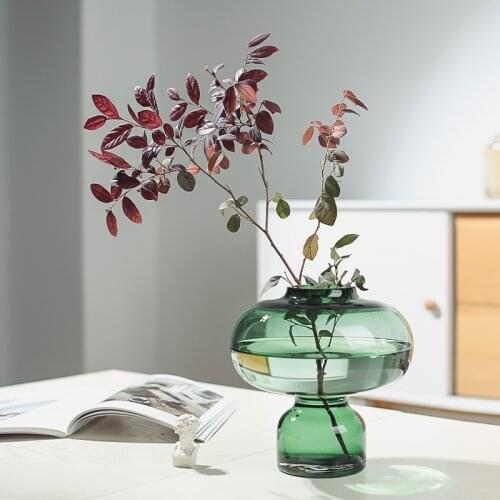 Transparent Glass Vase, Home Decoration, Gourd Shape Design Living Room Vase