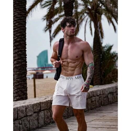 Shorts Summer New men Sports Fitness Shorts Mens Quick-drying elastic Training Running Casual Man Outdoor Five-Point Pants 2021