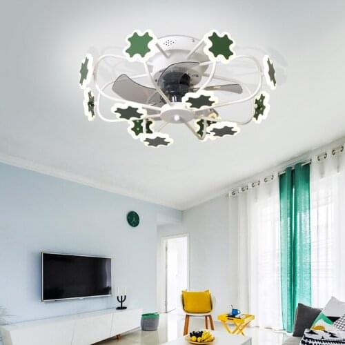 Modern Interior Ceiling Lamp Ceiling Fans With Led Light Dining Room Lighting Cool White For Bedroom Ceiling Fan 110V 220V